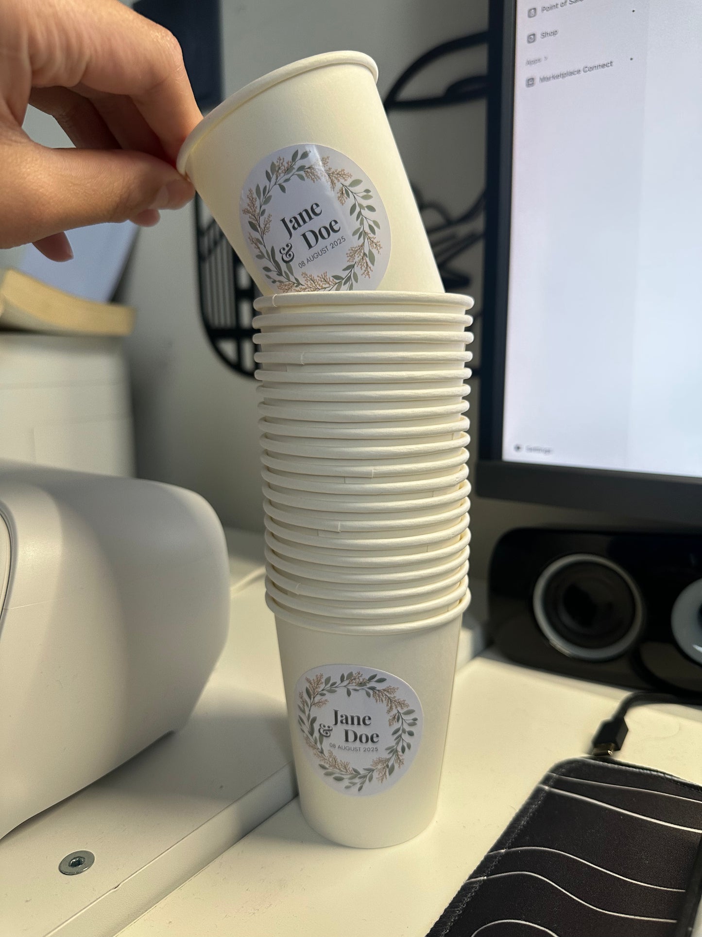 20PCS Custom Paper Cups 250ml