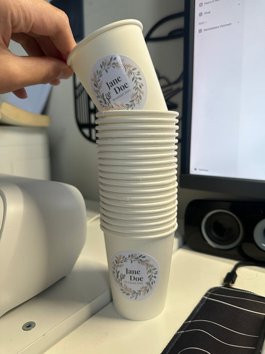 20PCS Custom Paper Cups 250ml