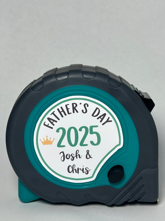 Fathers Day Tape Measure - Personalised 8m